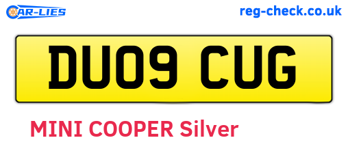 DU09CUG are the vehicle registration plates.