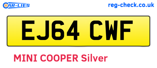 EJ64CWF are the vehicle registration plates.