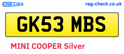 GK53MBS are the vehicle registration plates.