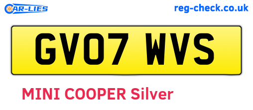 GV07WVS are the vehicle registration plates.