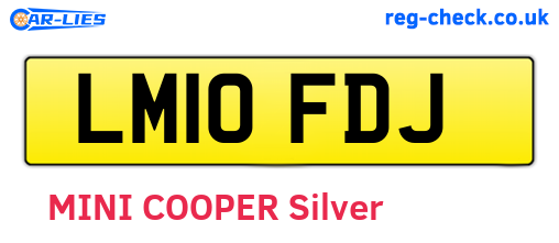 LM10FDJ are the vehicle registration plates.