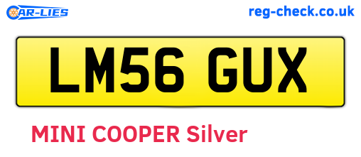 LM56GUX are the vehicle registration plates.