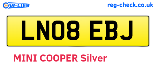 LN08EBJ are the vehicle registration plates.