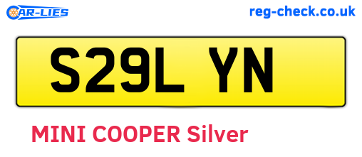 S29LYN are the vehicle registration plates.