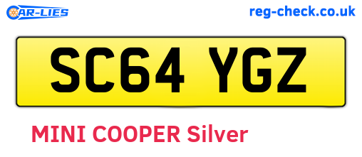 SC64YGZ are the vehicle registration plates.