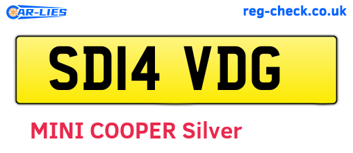 SD14VDG are the vehicle registration plates.