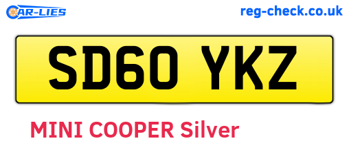 SD60YKZ are the vehicle registration plates.