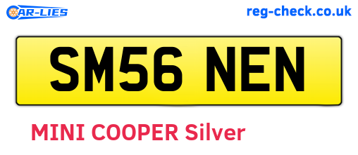 SM56NEN are the vehicle registration plates.