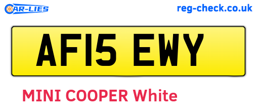 AF15EWY are the vehicle registration plates.
