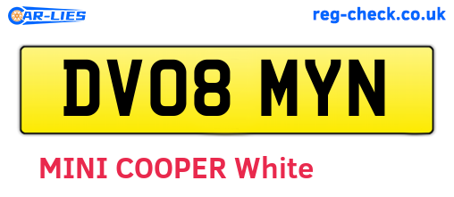 DV08MYN are the vehicle registration plates.