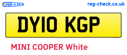 DY10KGP are the vehicle registration plates.
