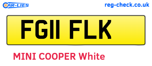 FG11FLK are the vehicle registration plates.