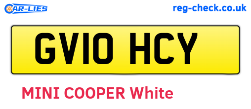 GV10HCY are the vehicle registration plates.