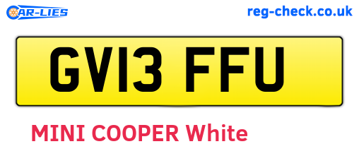 GV13FFU are the vehicle registration plates.