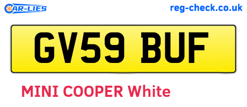 GV59BUF are the vehicle registration plates.