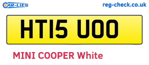 HT15UOO are the vehicle registration plates.