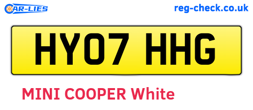 HY07HHG are the vehicle registration plates.