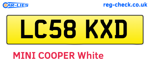 LC58KXD are the vehicle registration plates.