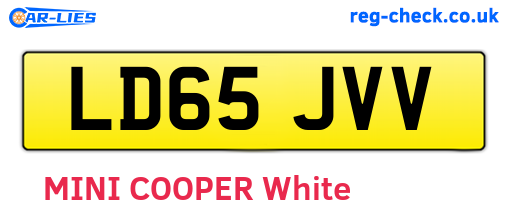 LD65JVV are the vehicle registration plates.