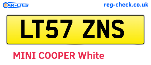 LT57ZNS are the vehicle registration plates.