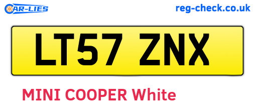 LT57ZNX are the vehicle registration plates.