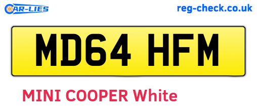 MD64HFM are the vehicle registration plates.