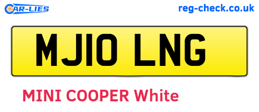 MJ10LNG are the vehicle registration plates.