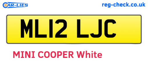 ML12LJC are the vehicle registration plates.