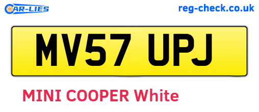 MV57UPJ are the vehicle registration plates.