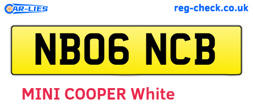 NB06NCB are the vehicle registration plates.