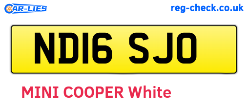 ND16SJO are the vehicle registration plates.