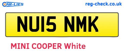 NU15NMK are the vehicle registration plates.