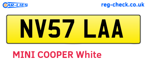 NV57LAA are the vehicle registration plates.