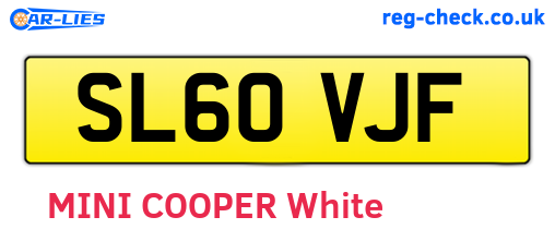 SL60VJF are the vehicle registration plates.
