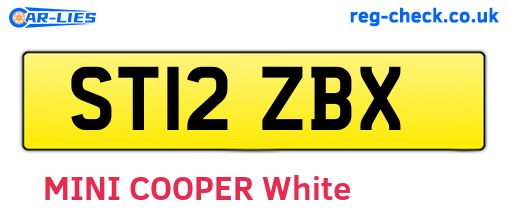 ST12ZBX are the vehicle registration plates.