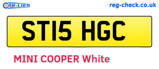 ST15HGC are the vehicle registration plates.