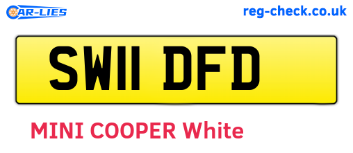 SW11DFD are the vehicle registration plates.