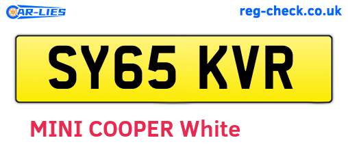 SY65KVR are the vehicle registration plates.