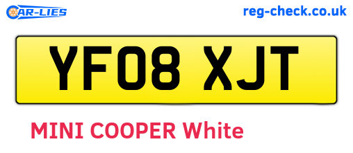 YF08XJT are the vehicle registration plates.