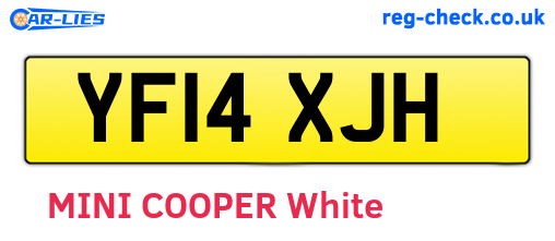 YF14XJH are the vehicle registration plates.