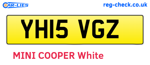 YH15VGZ are the vehicle registration plates.