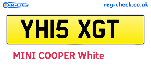 YH15XGT are the vehicle registration plates.