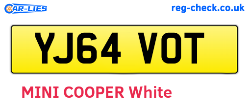 YJ64VOT are the vehicle registration plates.