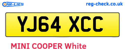 YJ64XCC are the vehicle registration plates.