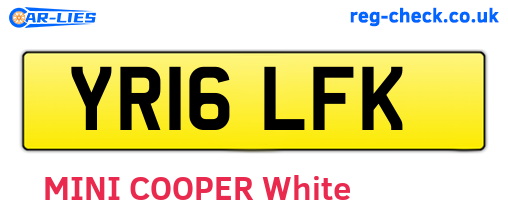 YR16LFK are the vehicle registration plates.