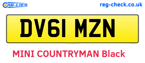 DV61MZN are the vehicle registration plates.