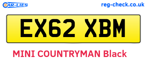 EX62XBM are the vehicle registration plates.