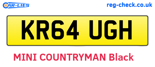 KR64UGH are the vehicle registration plates.