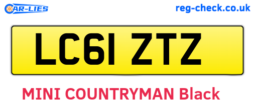 LC61ZTZ are the vehicle registration plates.