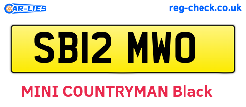 SB12MWO are the vehicle registration plates.